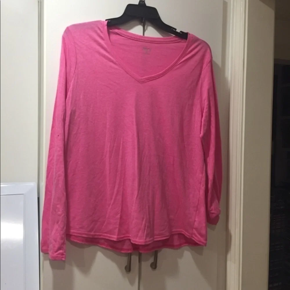 Zelos Active V-Neck Long-Sleeve Pink - XL NWT